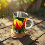 Taza de Acero Sublimada 10 Oz Blanca - Imagen 2